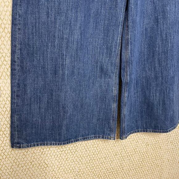 NWT Plus Size J Crew High-Rise Superwide-Leg 100% Cotton Blue Wash Jeans Size 36 - Picture 5 of 11